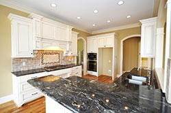 Black Granite kitchen white cabinets - Cleveland Ohio GS Marble Ohio