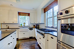 black granite white cabinets Granite kitchen - Cleveland Ohio GS Marble Ohio
